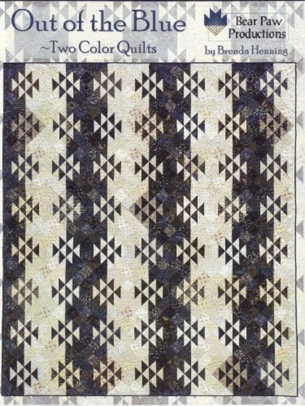Out Of The Blue Two Color Quilt Pattern Book By Brenda Henning